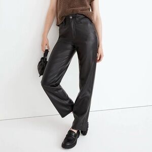 Madewell Black Leather Trousers